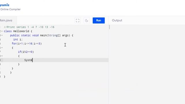 print the series 1 -4 7 -10 13 -16 ||java ||series ||#16||#java смотреть онлайн