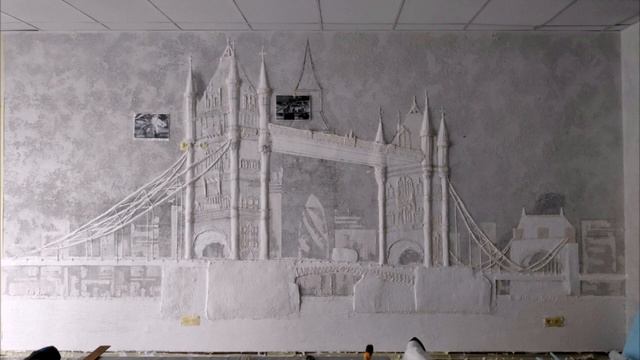 Барельеф на стене Тауэрcкий мост ( Tower Bridge), ( bas-relief step by step) смотреть онлайн