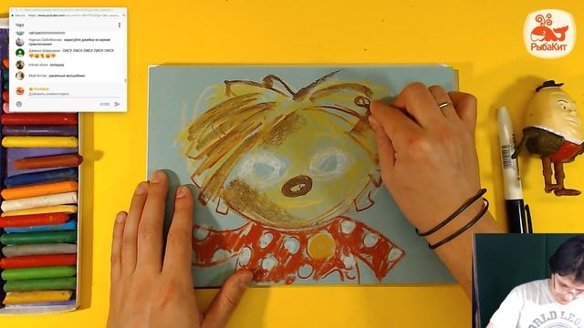 Домовенок КУЗЯ рисуем масляной пастелью для детей смотреть онлайн