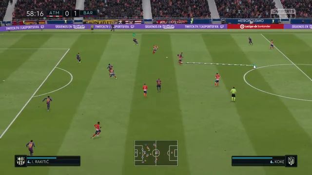 Barcelona vs Atletico Madrid | 4 - 1 | Fifa 19 | Keyboard mouse gameplay | infinity смотреть онлайн