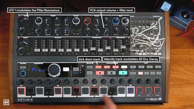 Tutorial: Using the Arturia MiniBrute 2S as a Monstrous Techno Drum & Rhythm Machine смотреть онлайн