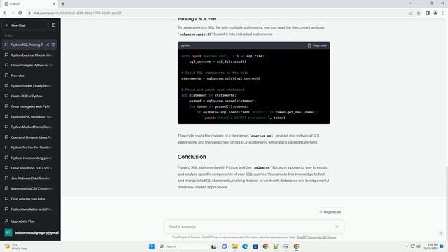 parsing SQL with python to find specific statements смотреть онлайн