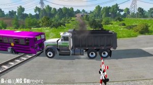Машины против рельсов #1 - BeamNG