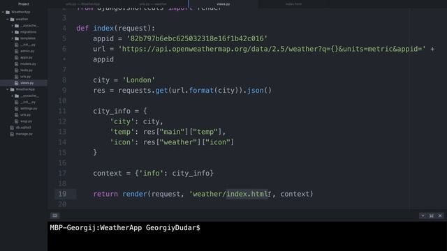 Программа на Django за час! Создание погодного приложения на Python смотреть онлайн