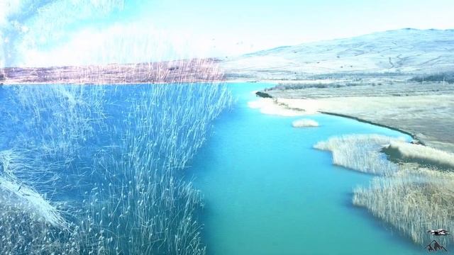 Сенгилеевское водохранилище с дрона, Невинномысский канал, зарыбленные пруды. Ставропольский край смотреть онлайн