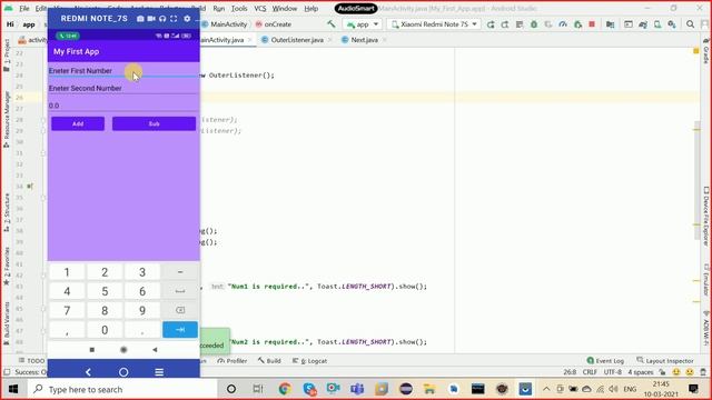 #10 Event Handling | Event Delegate Model | Java | Android Studio | Android App Development смотреть онлайн