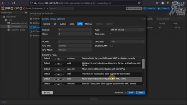 Proxmox. Linux VM. Установка и настройка