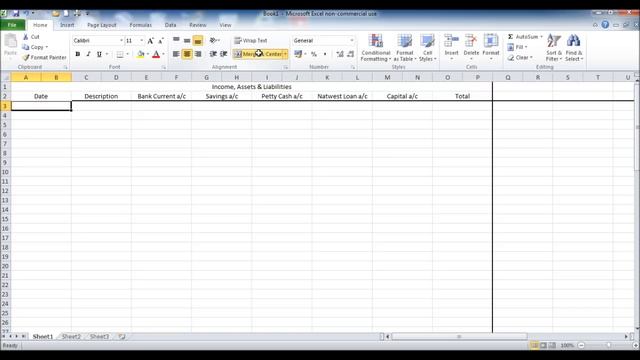 Create a Bookkeeping Spreadsheet using Microsoft Excel - Part 1 смотреть онлайн