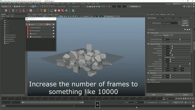 How to create a pile of rocks with mash and maya 2018 смотреть онлайн