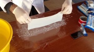 Процесс налаживания гипсового бинта Медитек-М