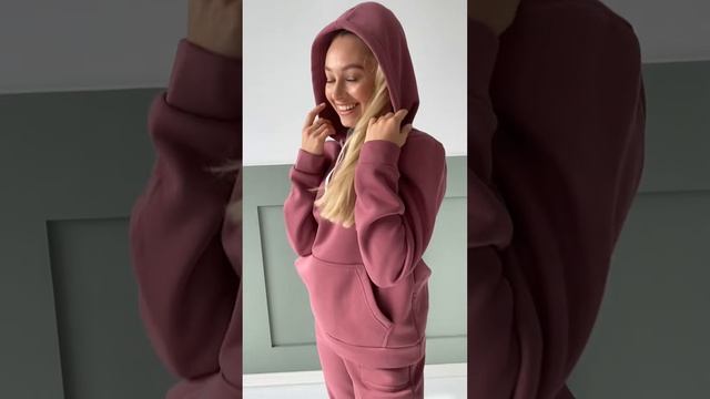 Спортивный костюм женский теплый (Сухая гвоздика) смотреть онлайн