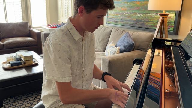 Noah Crockett playing Clair de lune (Debussy) on a Shigeru Kawai SK2 смотреть онлайн