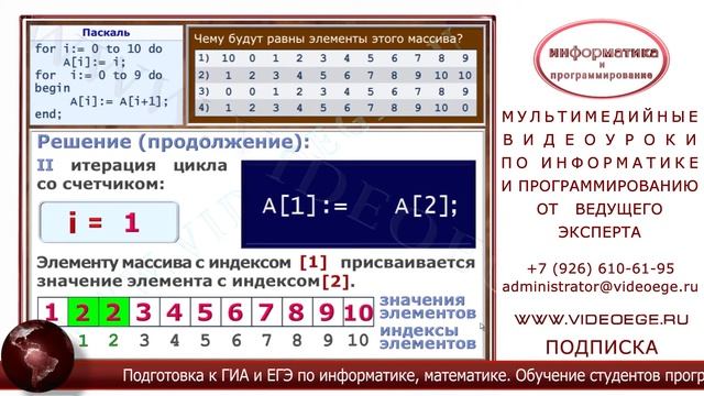 Программирование. ЕГЭ. Выбор оптимальной циклической конструкции в Паскаль. смотреть онлайн