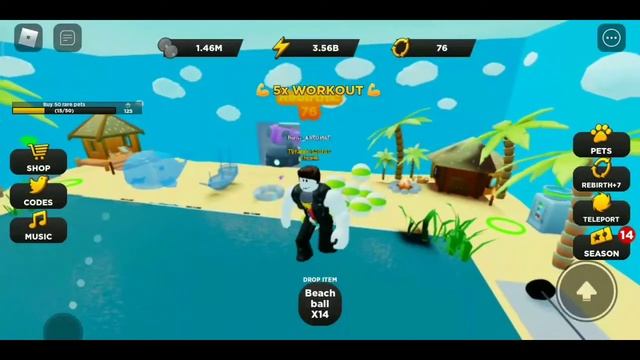 ВКАЧАЛ 1 ТРИЛЛИОН ЭНЕРГИИ ЗА РАЗ В Strongman simulator В Roblox смотреть онлайн