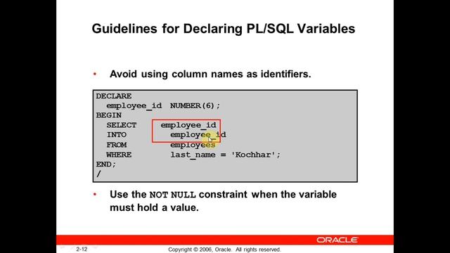 04.PL/SQL Variables смотреть онлайн