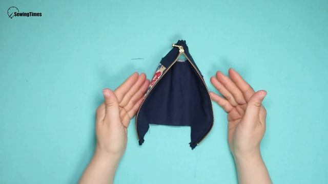 DIY OPEN WIDE POUCH - 2 SIZE | How To Make A Tray Pouch With A Wide Bottom [sewingtimes]