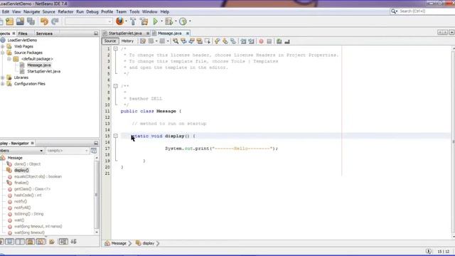 How to Load Servlet on StartUp and Call a Method using Java in NetBeansIDE смотреть онлайн