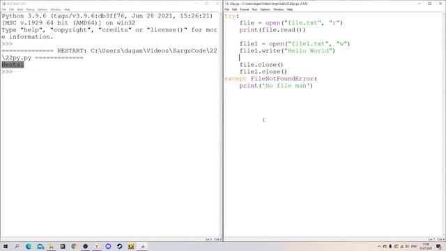 Python за 1 минуту #22: Чтение и запись файлов: open, read, write смотреть онлайн