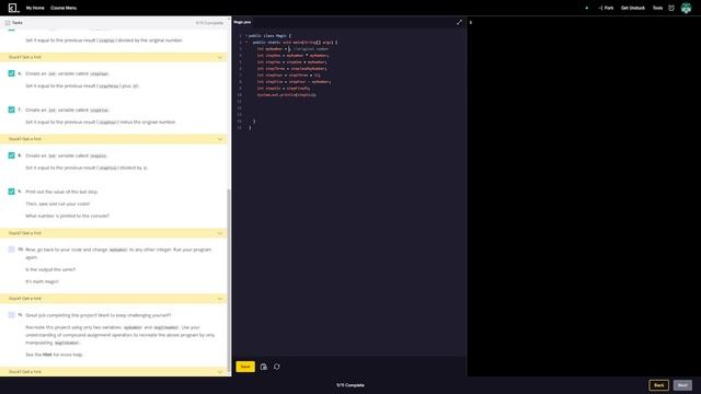 Math Magic Project | Codecademy Java смотреть онлайн