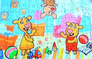 Оранжевая корова - собираем пазлы для малышей | Видео Для Детей | Мультики с игрушками | Учим цвета