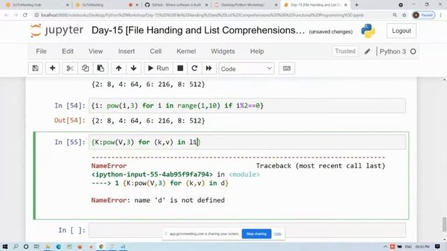 PYTHON-15 | FILE HANDLING N PYTHON | LIST COMPREHENSIONS IN PYTHON смотреть онлайн