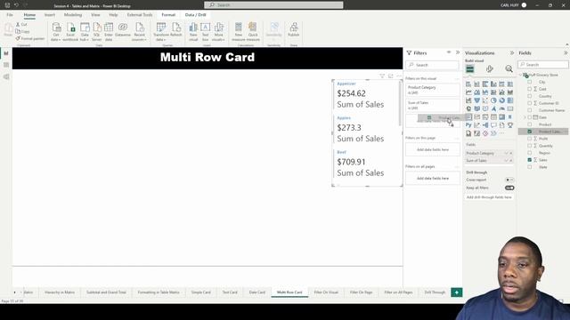 5.4 How to create Multi - Row Card in Power BI | Power BI Tutorial for Beginners | By смотреть онлайн