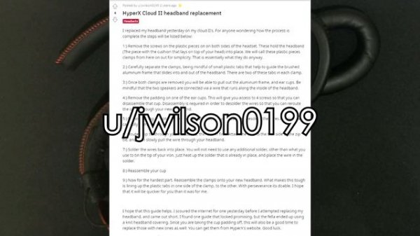 Replacing HyperX Cloud II Ear Pads & Headband