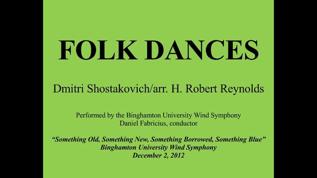 Folk Dances - Dmitri Shostakovich/arr. H. Robert Reynolds смотреть онлайн