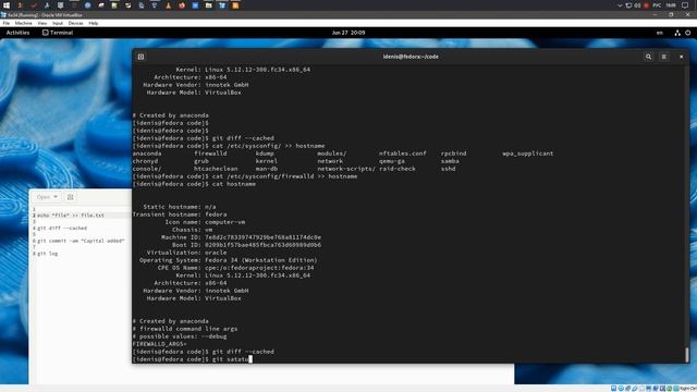 Добавим еще один коммит Git на Fedora 34 смотреть онлайн