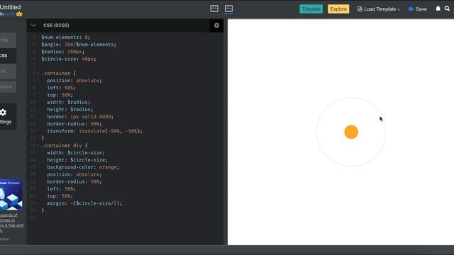 Scss Tutorial - Circles circumference смотреть онлайн
