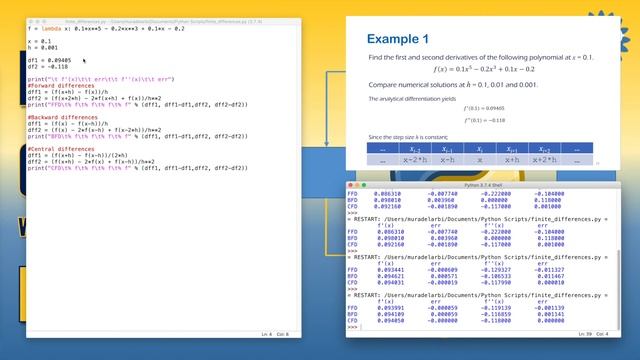 Finite Differences Method for Differentiation | Numerical Computing with Python смотреть онлайн