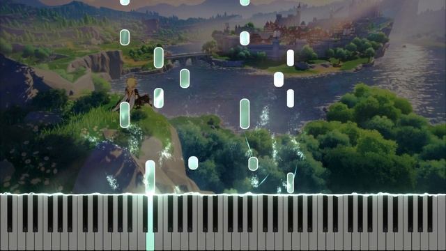 Genshin Impact - Dawn Winery Theme (The Wind and the Star Traveler) [Piano Tutorial + Sheets] смотреть онлайн