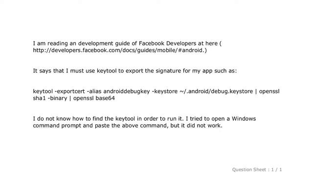 Windows : How can I find and run the keytool смотреть онлайн