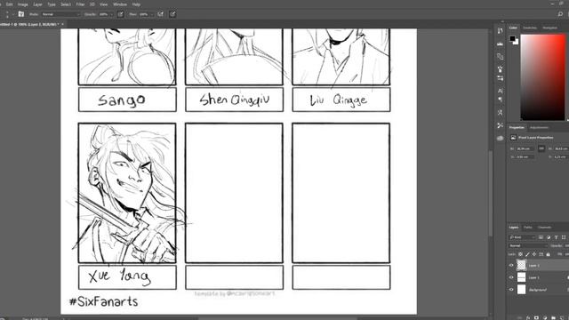 Sketching 6 characters (meme) смотреть онлайн