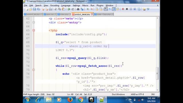PHP TUTORIAL - WEB SITE FROM START TO FINISH-Related Product Display page(Video No -17) смотреть онлайн