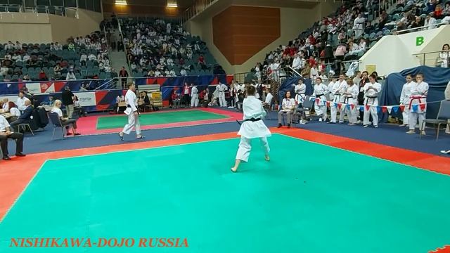 Wado karate kata Niseishi (Junior female semi final) смотреть онлайн