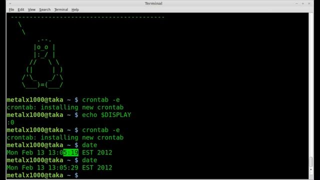 Crontab GUI Display Tutorial - BASH - Linux смотреть онлайн