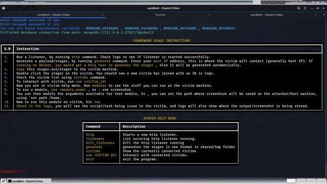 Command & Control (C2) Framework - SpyderC2 Installation смотреть онлайн