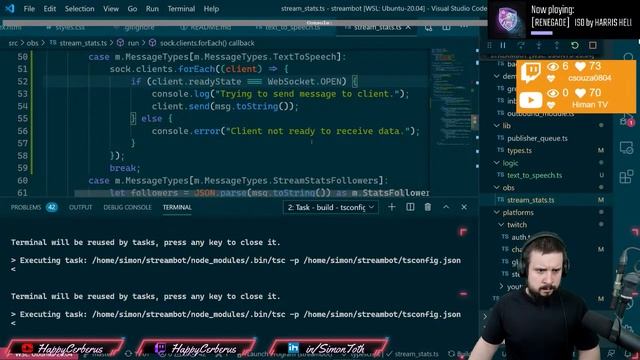 Interactive Stream Bot in Typescript | Episode 10 | Text to Speech & Youtube chat смотреть онлайн