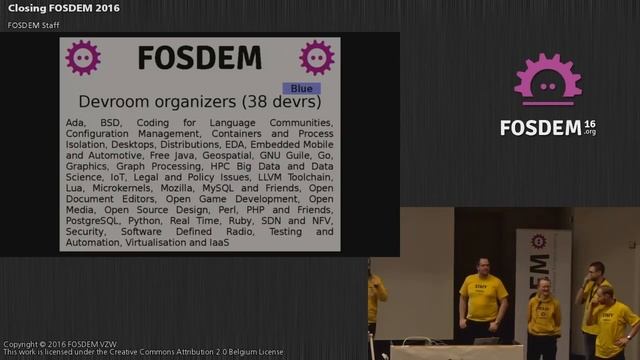 FOSDEM 2016 - Janson - Closing Fosdem 2016 смотреть онлайн
