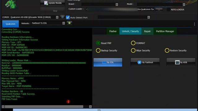 Qualcomm UFS SDM 660 Reset FRP by: HYDRA Tool Dongle смотреть онлайн
