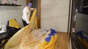 Как сложить параплан в квартире.