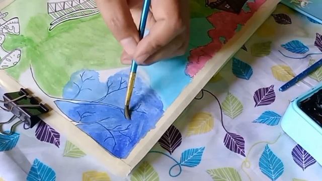 The Elf Shoe Cabin landscape with HiMi gouache / paint with me☘️? смотреть онлайн