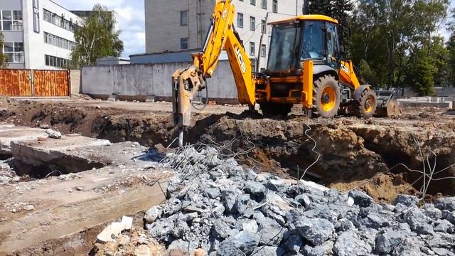 Полтава. JCB 3 CX. Котлован ІІ. Гидромолот. смотреть онлайн