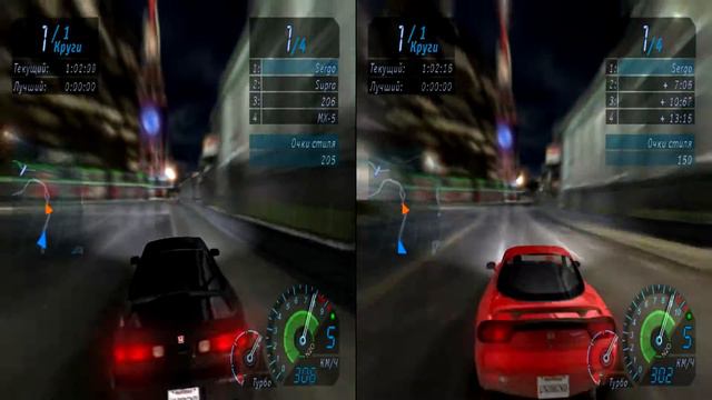 Need for speed Underground (Integra VS RX7 time attack2) смотреть онлайн