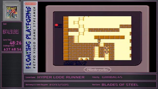 Hyper Lode Runner - Beat Every Original Game Boy Game #93/505 (Part 1 of 12) смотреть онлайн