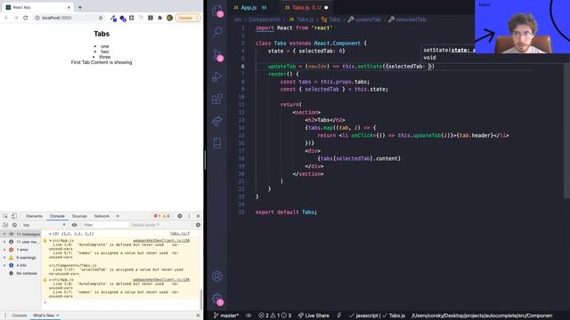 React Tabs Walkthrough смотреть онлайн