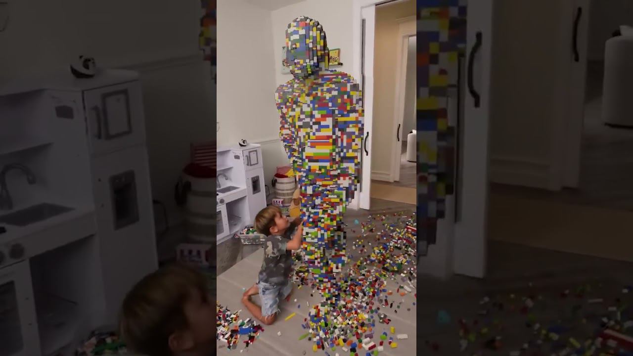 Поиграл с детьми в лего! #магия #монтаж #заккинг смотреть онлайн