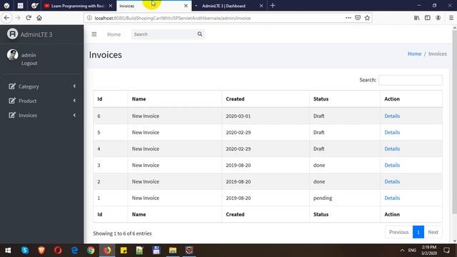 Build Completed Ecommerce with JSP-Servlet and Hibernate - Part 27 - Invoice Management in Admin смотреть онлайн