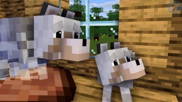 BABY WOLF, WHY ARE YOU CRYING? Poor Baby Wolf Sad Story #1 - Minecraft Animation смотреть онлайн